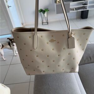 Coach Cream Star Tote Bag
